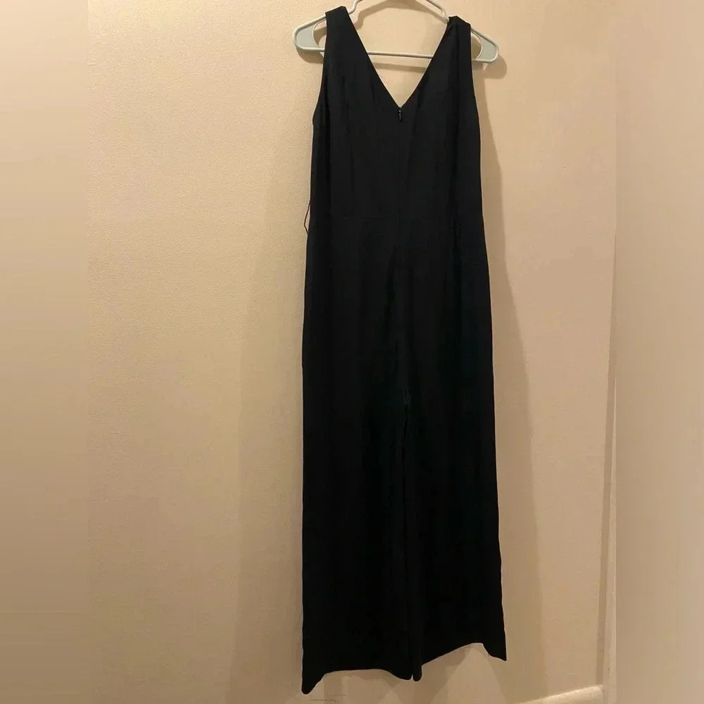 Everlane women’s jumpsuit - size 0 - solid black - wide leg - pockets - Picture 7 of 8